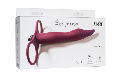 Vibrační nástavec pro dvojitou penetraci Pure Passion Flirtini Wine red 1204-02lola
