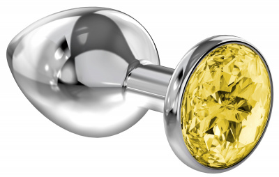 Anální kolík Diamond Yellow Sparkle Small 4009-02Lola
