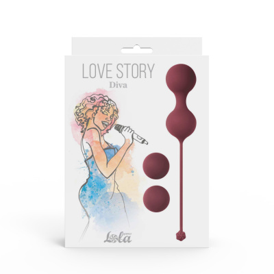 Vaginal balls set Love Story Diva Wine Red 3012-02lola