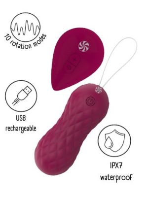 Vaginální kuličky s vibrační rotace s dálkovým ovládáním Take it Easy Dea Wine red 9021-07lola