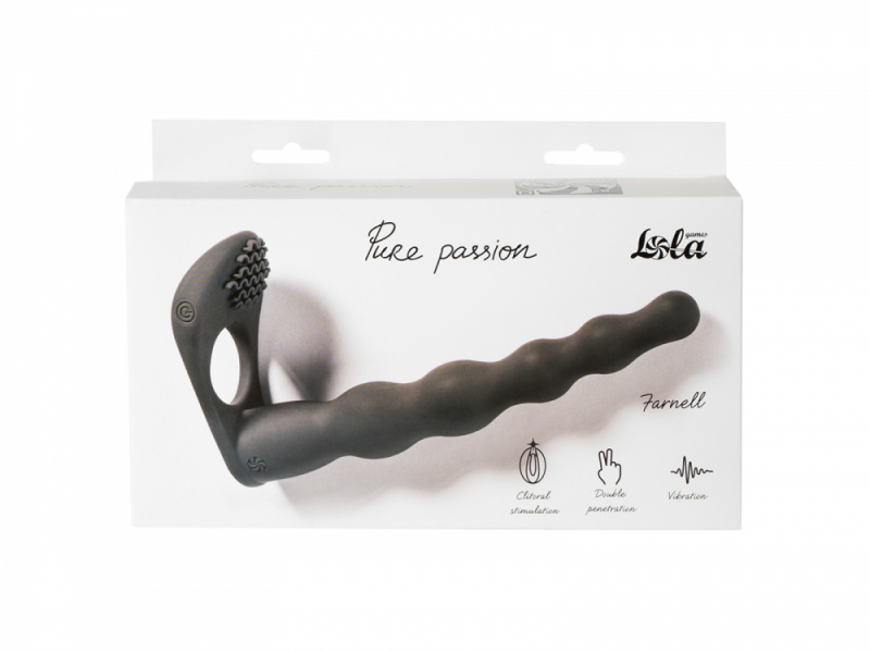 Vibrační nástavec pro dvojitou penetraci Pure Passion Farnell black 1203-01lola