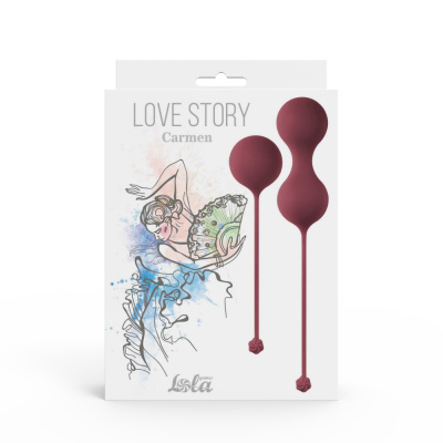 Vaginal balls set Love Story Carmen Wine Red 3011-02lola