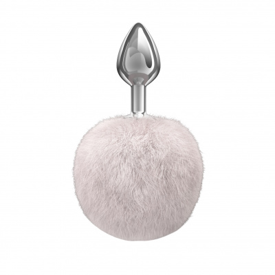 Anální ozdoba s chlupatým ocáskem  Diamond Twinkle White 4018-01lola