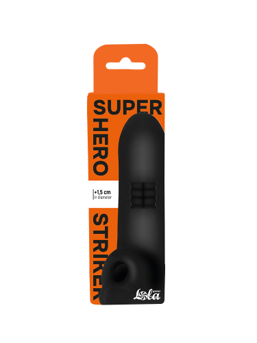 Návlek na Penis Super Hero Striker Black 7017-03lola