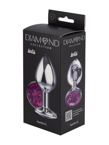 Zvětšený anální kolík Diamond Purple Sparkle XL 4028-01lola