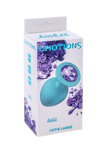 Anální kolík  Emotions Cutie Large Turquoise light purple crystal 4013-04Lola