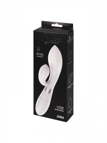Dobíjecí vibrátor Indeep Juna White 7700-07indeep