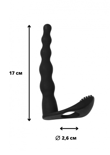 Vibrační nástavec pro dvojitou penetraci Pure Passion Farnell black 1203-01lola