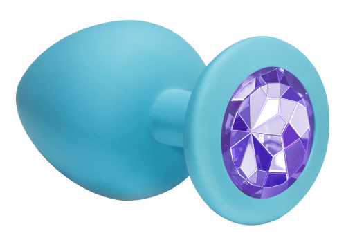 Anální kolík  Emotions Cutie Large Turquoise light purple crystal 4013-04Lola