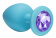 Anální kolík  Emotions Cutie Large Turquoise light purple crystal 4013-04Lola
