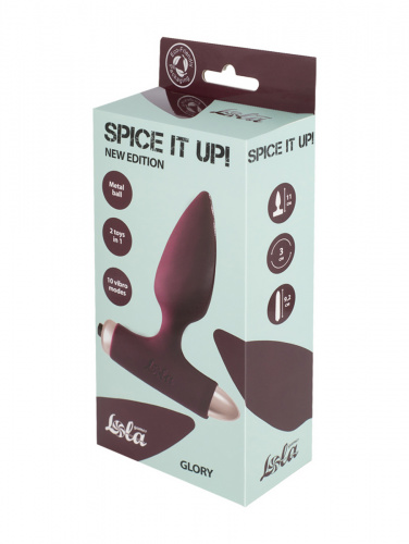 Vibrační anální kolík Spice it up New Edition Glory Wine red 8015-03Lola