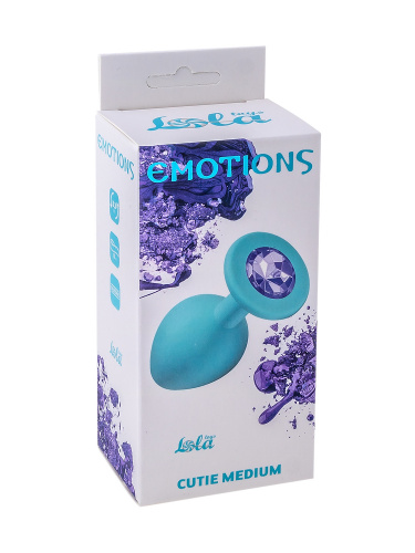 Anální kolík Emotions Cutie Medium Turquoise light purple crystal 4012-04Lola
