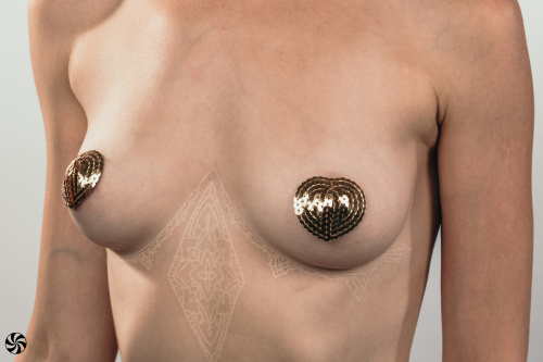 Nálepky na bradavky Burlesque Rand Golden 3633-02lola
