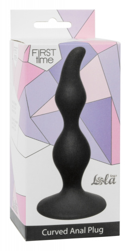 Anální kolík Curved Anal Plug Black 4105-03Lola