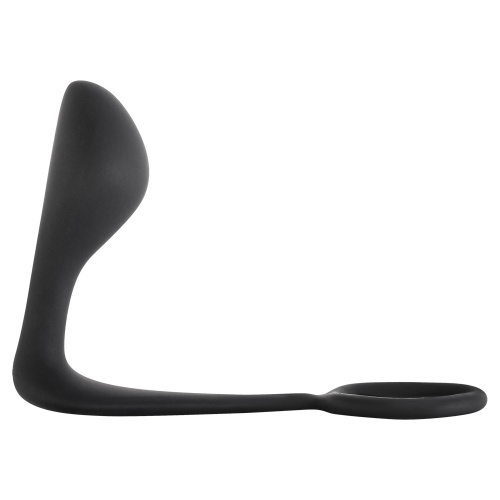 Mužský anální stimulátor s kroužkem na penis Button Black 4216-01Lola