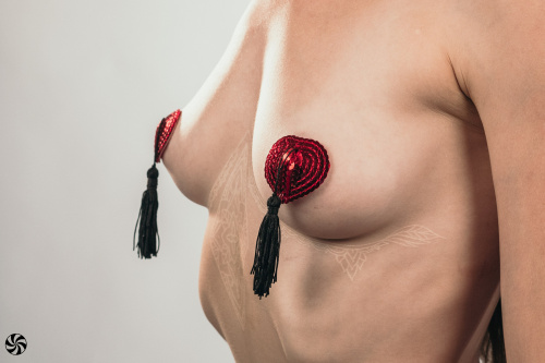 Nálepky na bradavky Burlesque Gipsy Red 3634-04lola
