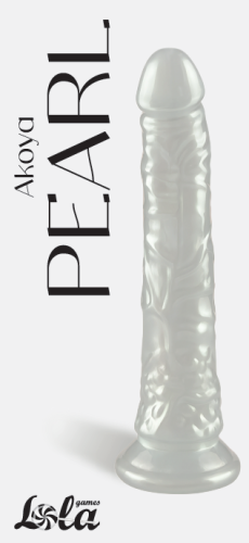 Perleťové dildo Akoya Pearl White 9903-03lola
