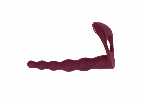 Vibrační nástavec pro dvojitou penetraci Passion Farnell Wine Red 1203-02lola