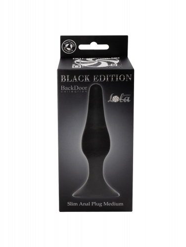 Anální kolík Slim Anal Plug Medium Black 4206-01Lola