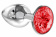 Anální kolík Diamond Red Sparkle Small 4009-06Lola