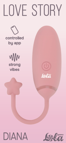Vibrační vajíčko ovládané aplikací Diana Love Story Pink 3014-01lola
