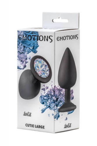 Anální kolík Emotions Cutie Large Black moonstone crystal 4013-08Lola