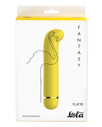 Dobíjecí pružný vibrátor Fantasy Flamie Yellow 7912-01lola