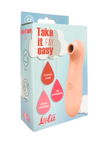Přebíjecí klitorální stimulátor Take It Easy Fay Peach 9023-03lola