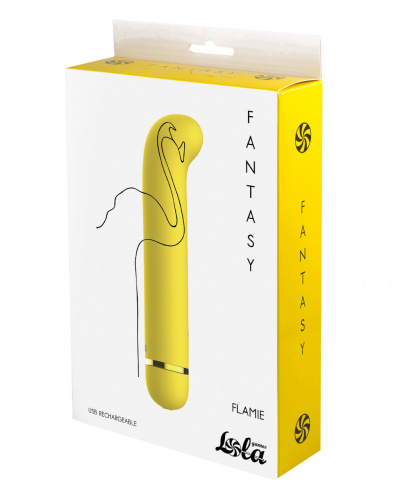 Dobíjecí pružný vibrátor Fantasy Flamie Yellow 7912-01lola