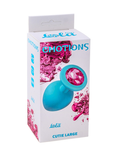 Anální kolík Emotions Cutie Large Turquoise pink crystal 4013-03Lola