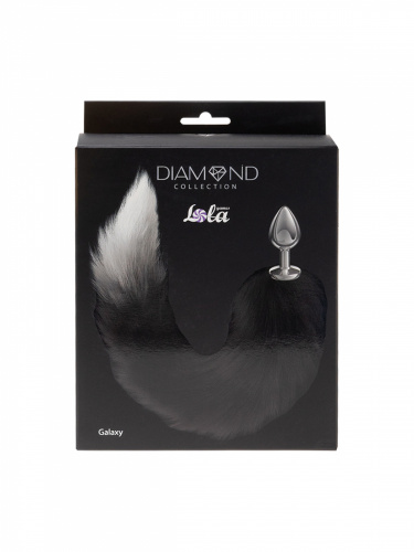Anální ozdoba s chlupatým ocáskem Diamond Galaxy Black 4019-01lola