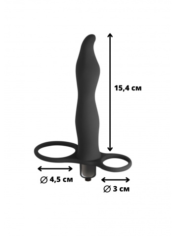 Vibrační nástavec pro dvojitou penetraci Pure Passion Flirtini black 1204-01lola