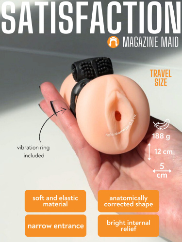 Masturbátor s vibračním kroužkem Satisfaction Magazine Maid 2102-06lola