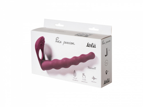 Vibrační nástavec pro dvojitou penetraci Passion Farnell Wine Red 1203-02lola