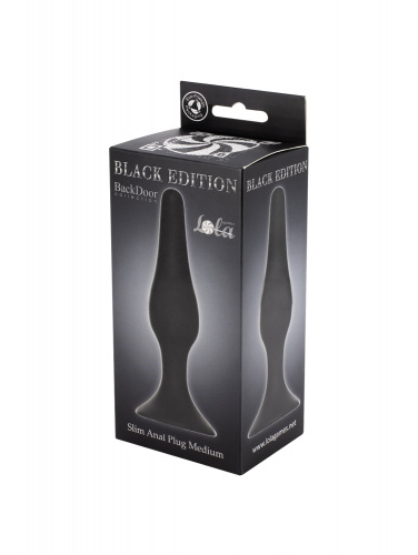 Anální kolík Slim Anal Plug Medium Black 4206-01Lola
