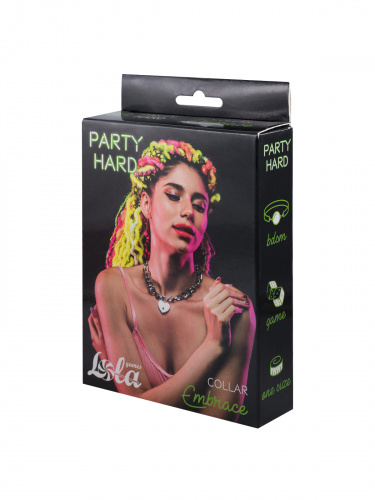 Obojek Party Hard Embrace Silver 1093-01lola