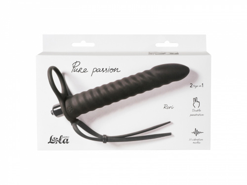 Vibrační nástavec pro dvojitou penetraci Pure Passion Rori Black 1205-01lola