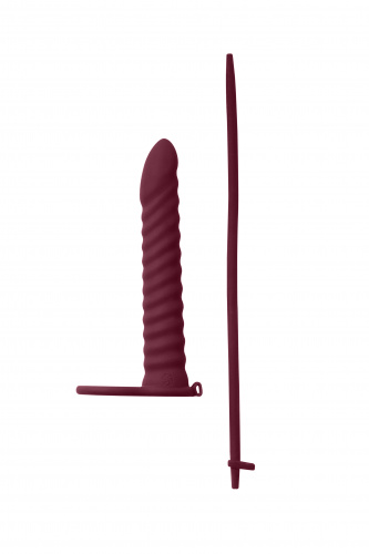 Vibrační nástavec pro dvojitou penetraci Pure Passion Rori Wine red 1205-02lola