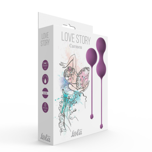 Vaginal balls set Love Story Carmen Lavender Sunset 3011-03lola