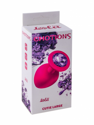 Anální kolík Emotions Cutie Large Pink dark purple crystal 4013-02Lola