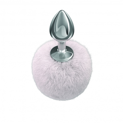 Anální ozdoba s chlupatým ocáskem  Diamond Twinkle White 4018-01lola