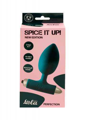 Vibrační anální kolík Spice it up New Edition Perfection Dark green 8014-02Lola