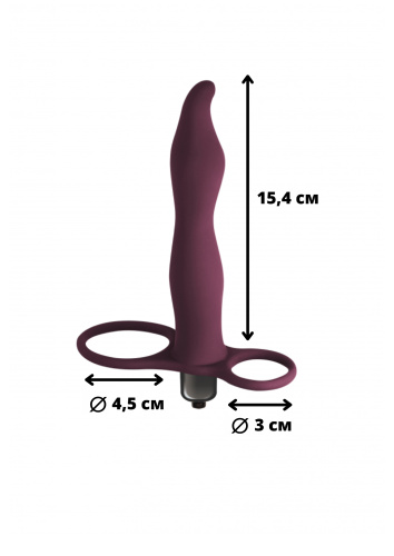 Vibrační nástavec pro dvojitou penetraci Pure Passion Flirtini Wine red 1204-02lola
