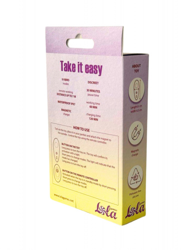 Nabíjecí vibrátor na kalhotky Take it Easy Joy 9026-01lola