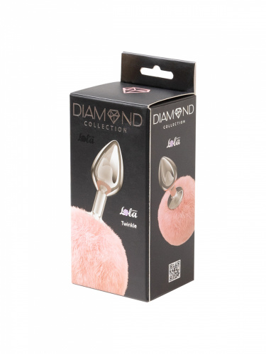 Anální ozdoba s chlupatým ocáskem Diamond Twinkle Pink 4018-02lola