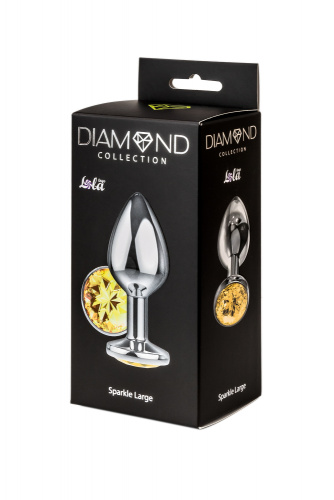 Anální kolík Diamond Yellow Sparkle Large 4010-02Lola