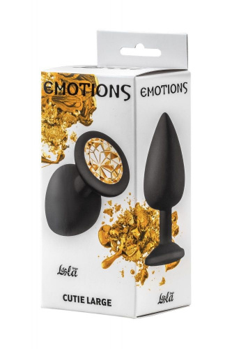 Anální kolík  Emotions Cutie Large Black golden crystal 4013-07Lola