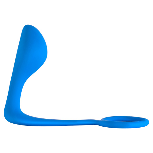 Mužský anální stimulátor s kroužkem na penis Button Blue 4216-03Lola