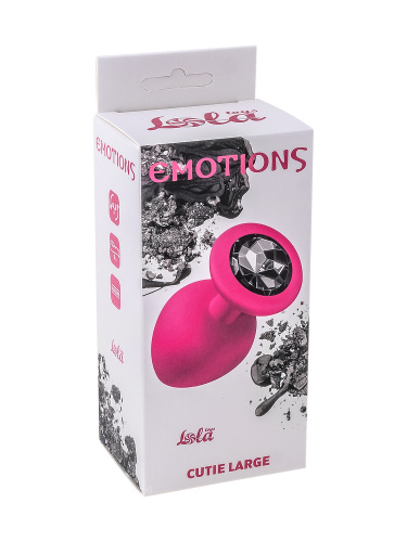 Anální kolík Emotions Cutie Large Pink black Crystal 4013-01Lola