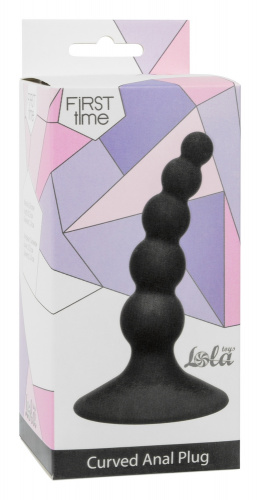 Anální kuličky Ribbed Plug Black 4108-03lola